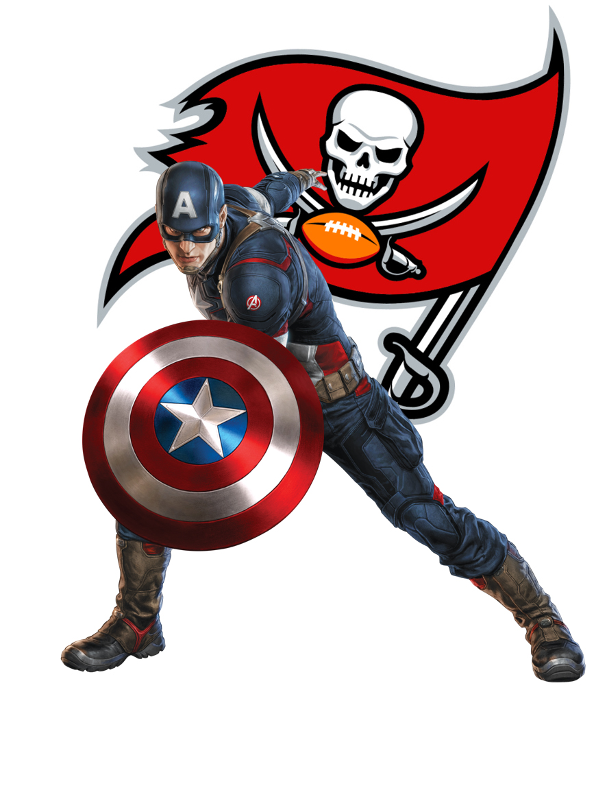 Tampa Bay Buccaneers Captain America Logo vinyl decal